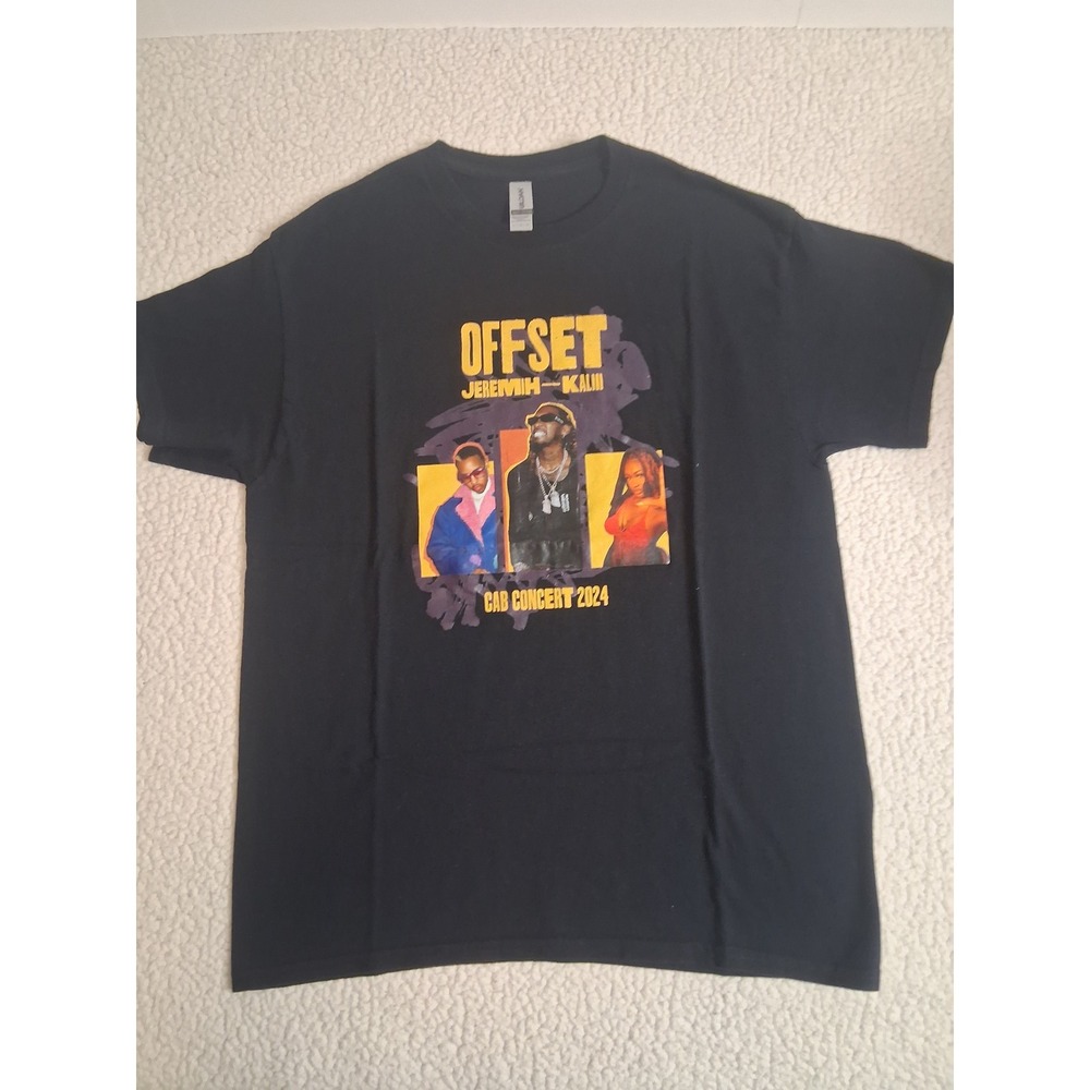 Offset Jeremih Kaliii CAB Concert 2024 Gildan Graphic Tee Shirt Black Mens L